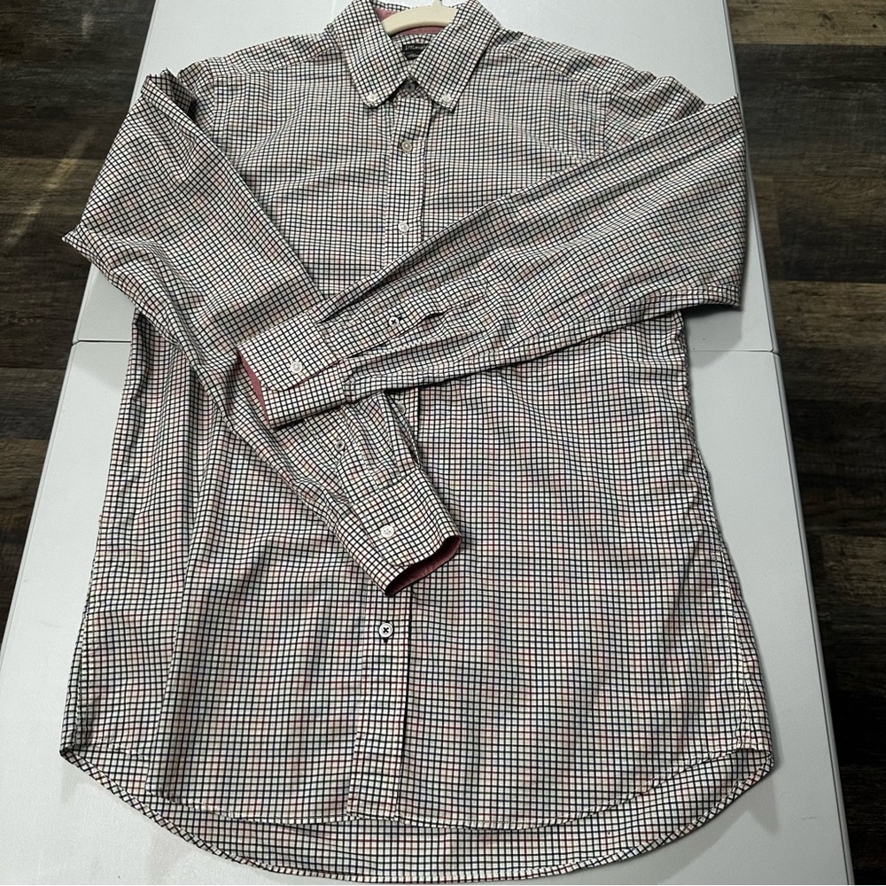 J.Mclaughlin Trim Fit buttondown longsleeves checkered gingham plaid small